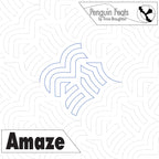 Penguin Feats Amaze pattern design with maze-like lines on a white background