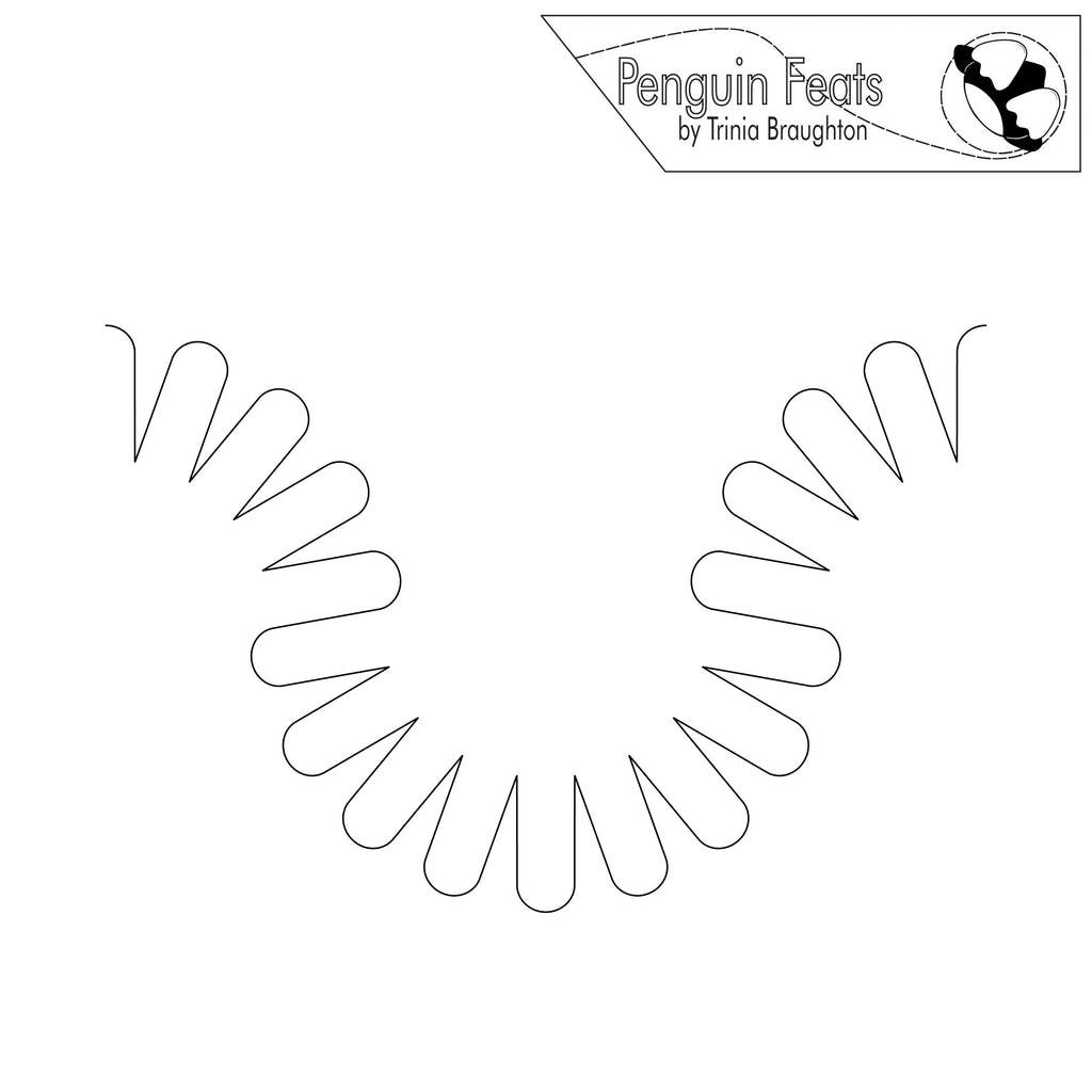 Outline of a sea anemone with 'Penguin Feats' logo at the top.