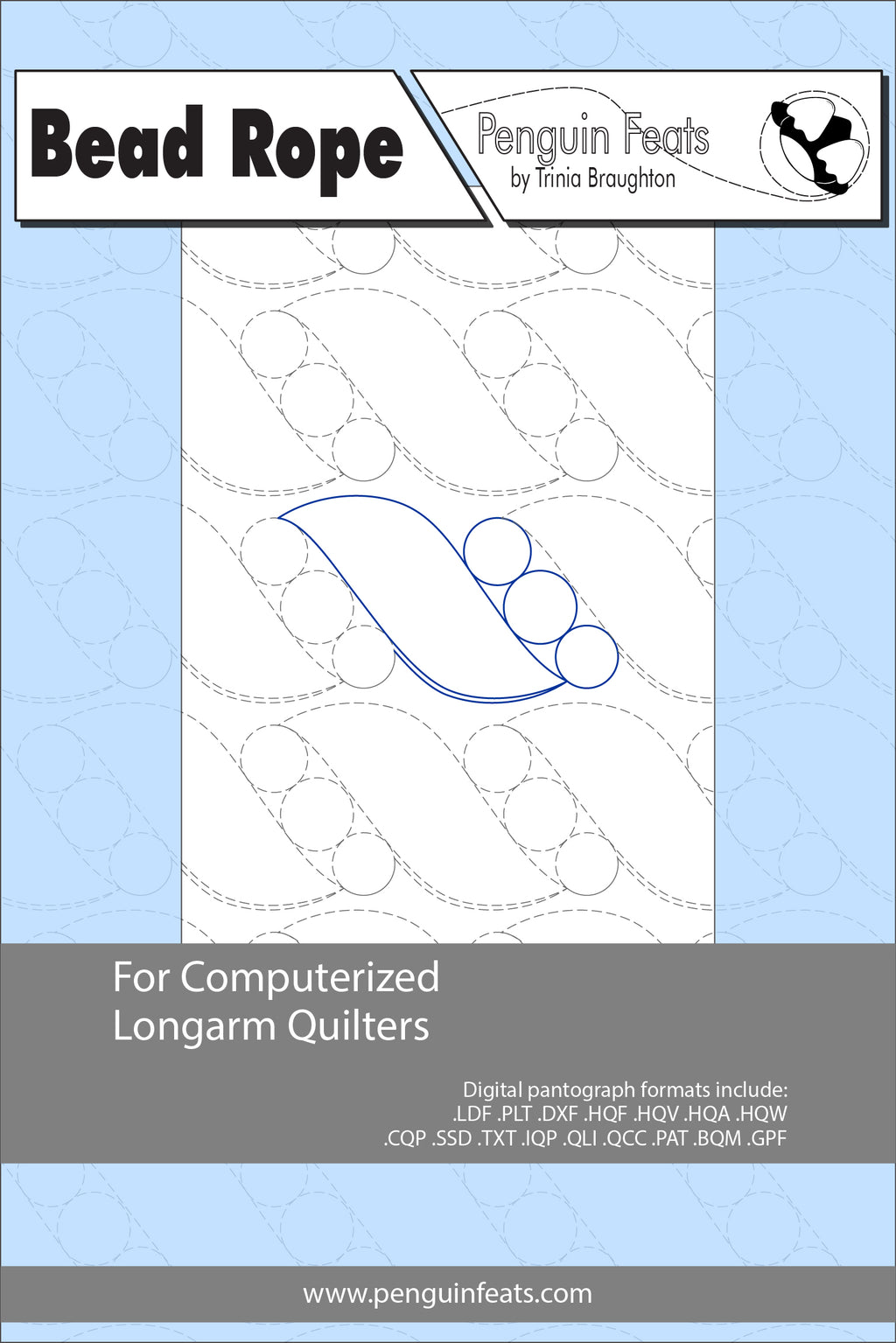 Bead Rope Digital Quilting Design