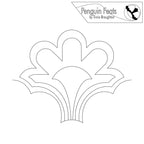 Black and white decorative design with 'Penguin Feats' branding at the top.