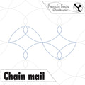 Continuous line chain mail design with 'Penguin Feats' branding at the top.