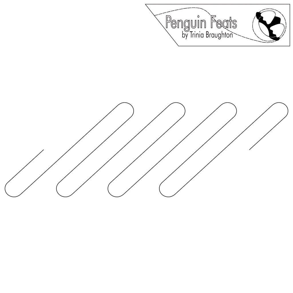 Outline of paper clip shapes on a white background with 'Penguin Feats' branding.