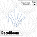 Quilting design with 'DecoBloom' design and 'Penguin Feats' branding.