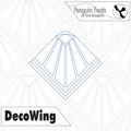 Quilting pattern with 'DecoWing' design and 'Penguin Feats' branding.