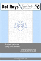 Pattern sheet for computerized longarm quilters with a blue and gray design on a white background.