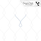 Water droplet patterned design with 'Penguin Feats' branding at the top right corner.