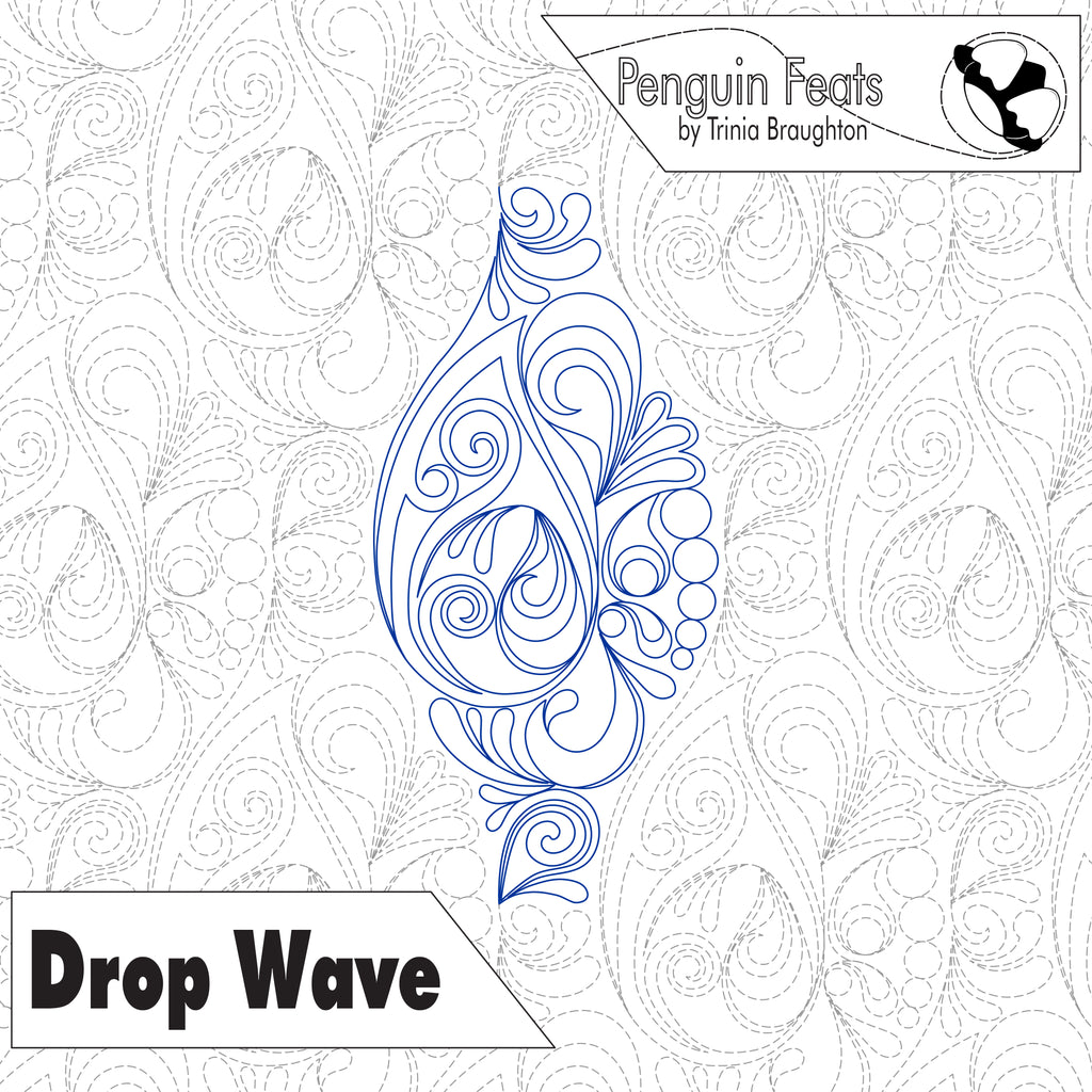 Drop Wave Digital Embroidery Design