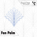 Quilting pattern for 'Fan Palm' by Penguin Feats with branding at the top.