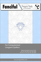 Pattern sheet for computerized longarm quilters with decorative design on cover