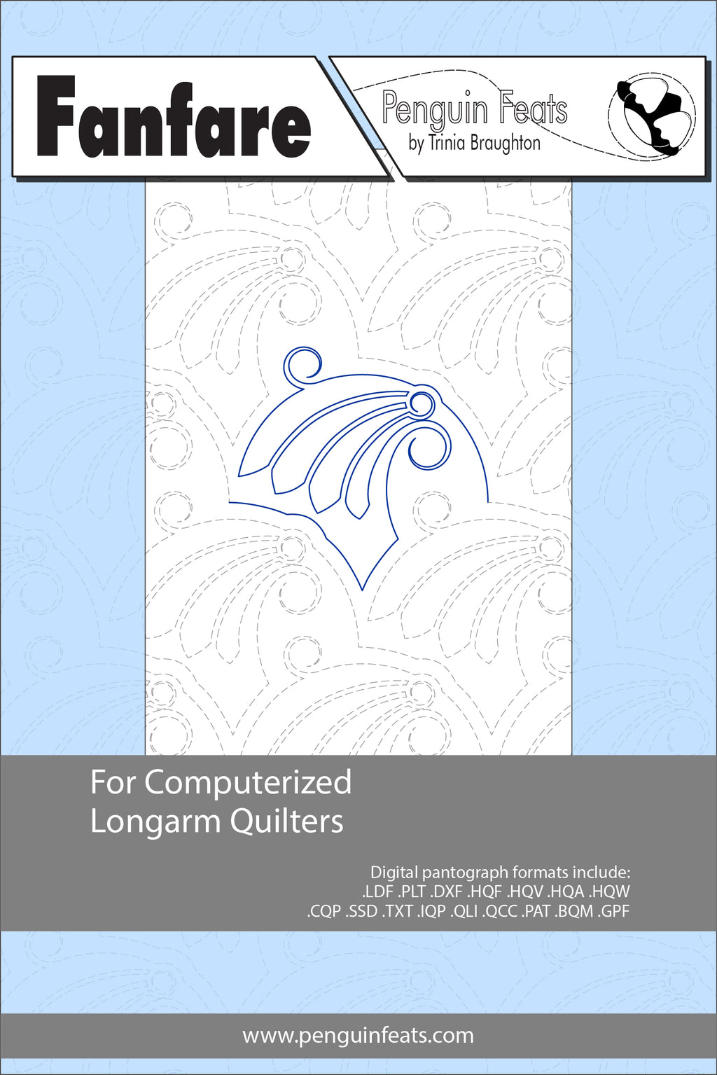 Fanfare Digital Quilting Design