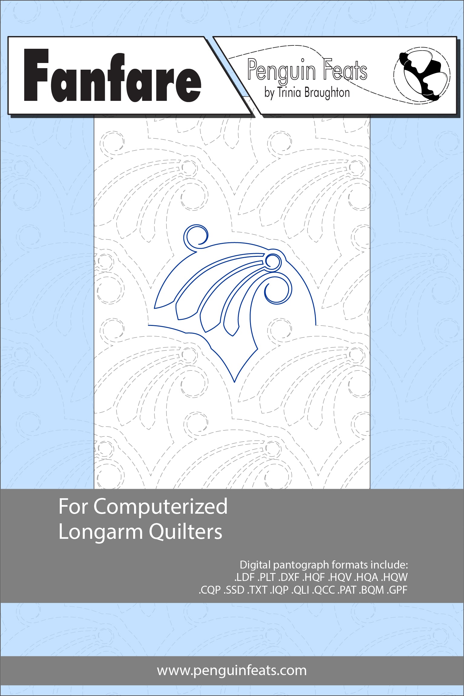 Fanfare Digital Quilting Design