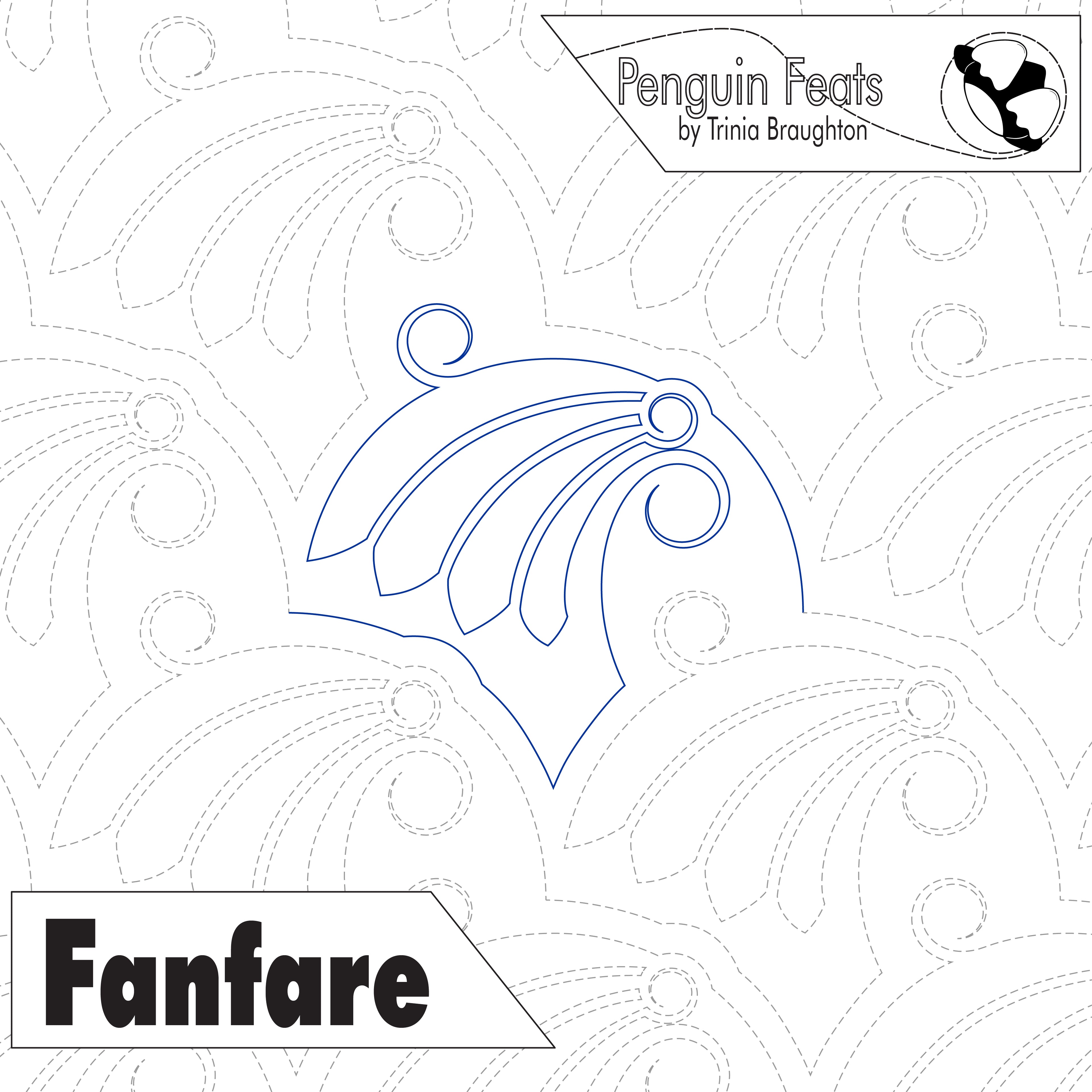 Fanfare Digital Quilting Design