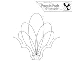 Continuous line design of loops in arch  with 'Penguin Feats' branding at the top.