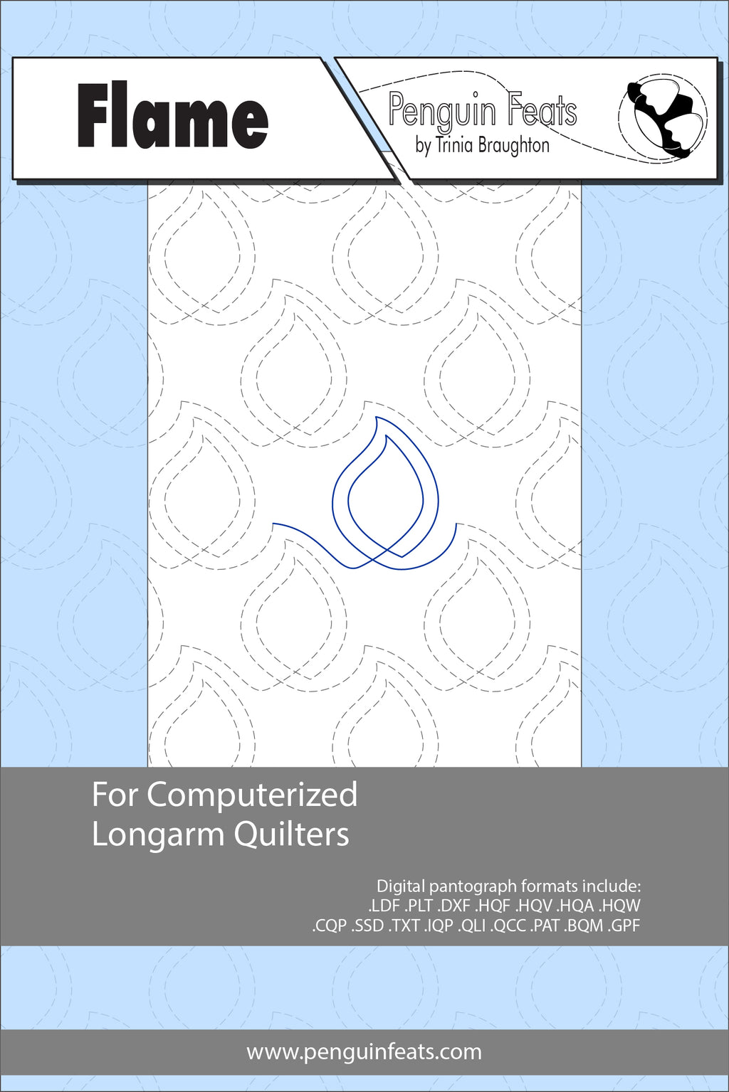Flame Digital Quilting Design