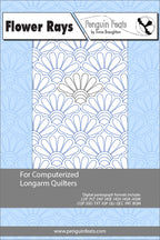 Pattern for computerized longarm quilters with a blue and gray design on a light blue background.