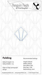 Technical sheet of a geometric design with text and branding at the top.