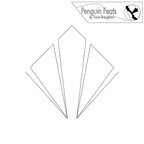 Continuous line design of geometric shapes with 'Penguin Feats' and artist's name at the top.