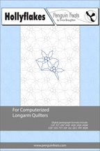 Design sheet for computerized longarm quilters with a blue and gray color scheme.