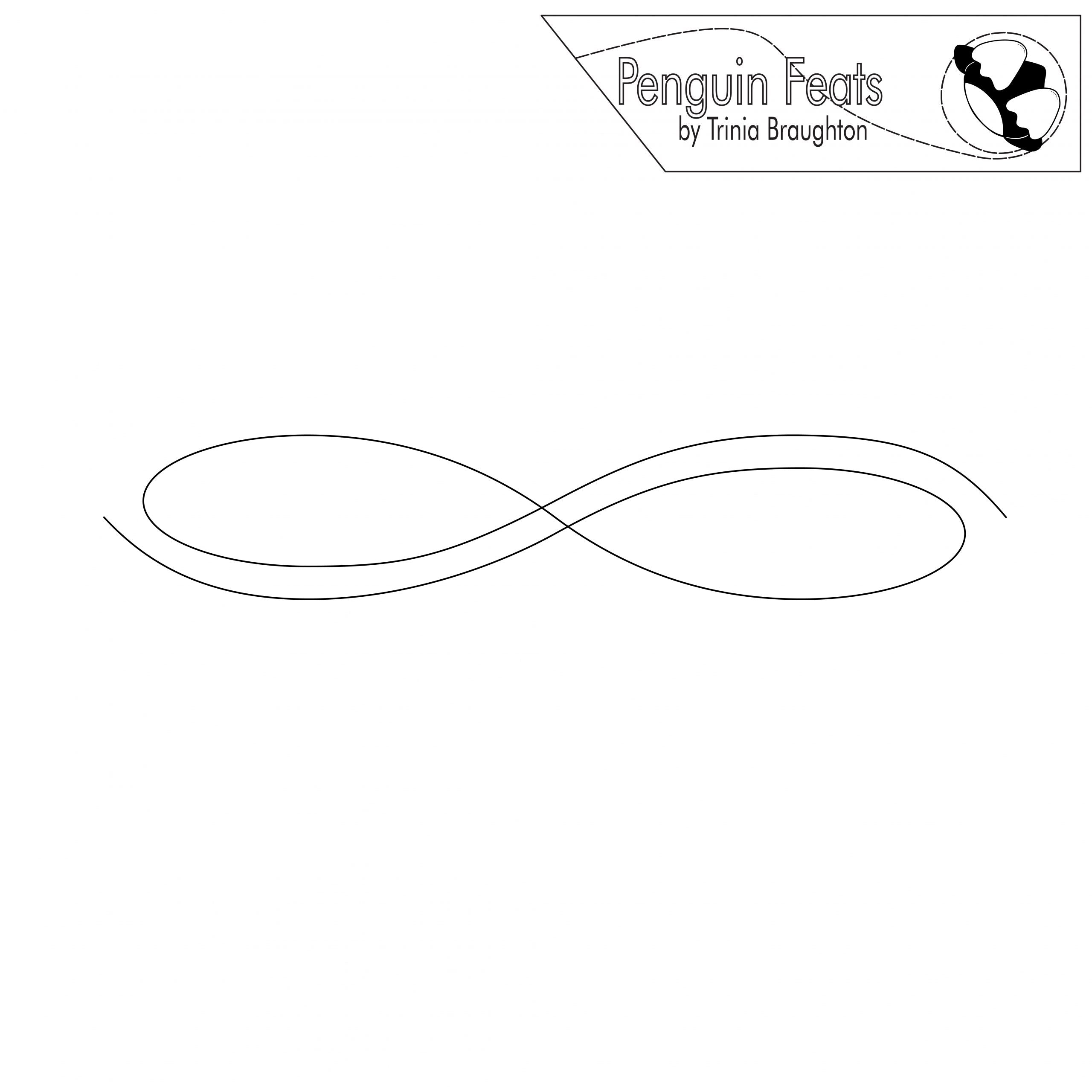 Infinity symbol with 'Penguin Feats' logo at the top