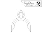 Outline of a crown on a white background with 'Penguin Feats by Trinia Braughton' at the top.
