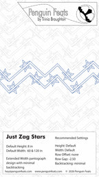 Just Zag Stars Digital Quilting Design