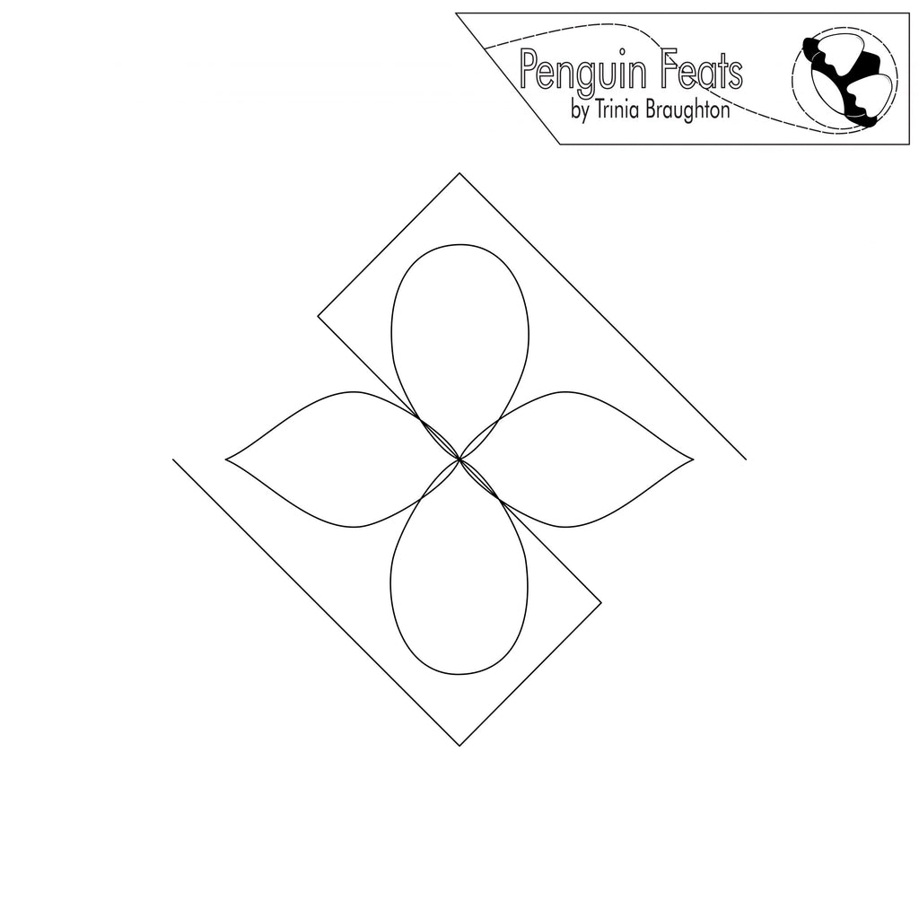 Outline of a bow tie with 'Penguin Feats' branding at the top.