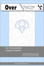 Quilting pattern sheet cover with geometric design on a light blue background