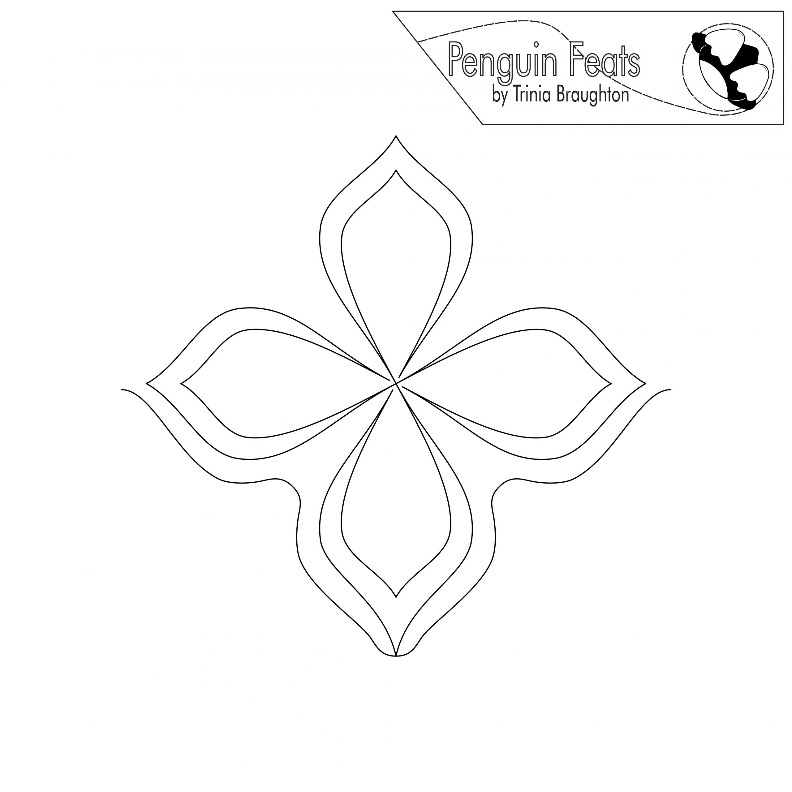 Black and white decorative design with 'Penguin Feats' branding at the top.
