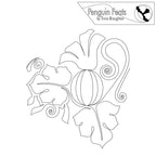 Decorative line drawing of a pumpkin with 'Penguin Feats' branding at the top.