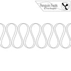 Black line art of wavy shapes on a white background with 'Penguin Feats' branding.