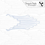 Outline of a textured background with 'Penguin Feats' and artist name at the top.