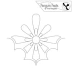 Black and white floral design with 'Penguin Feats' logo at the top.