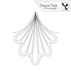 Black and white decorative design with 'Penguin Feats' logo at the top