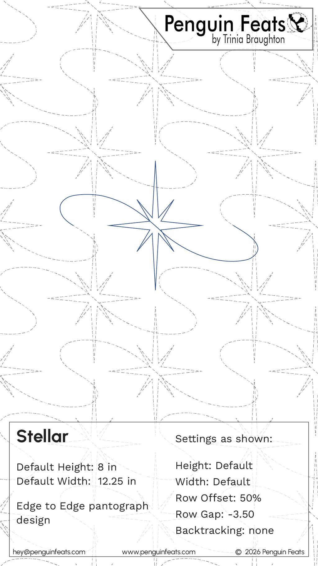 Stellar Digital Quilting Design