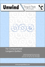 Pattern for computerized longarm quilters with blue lines on a white background