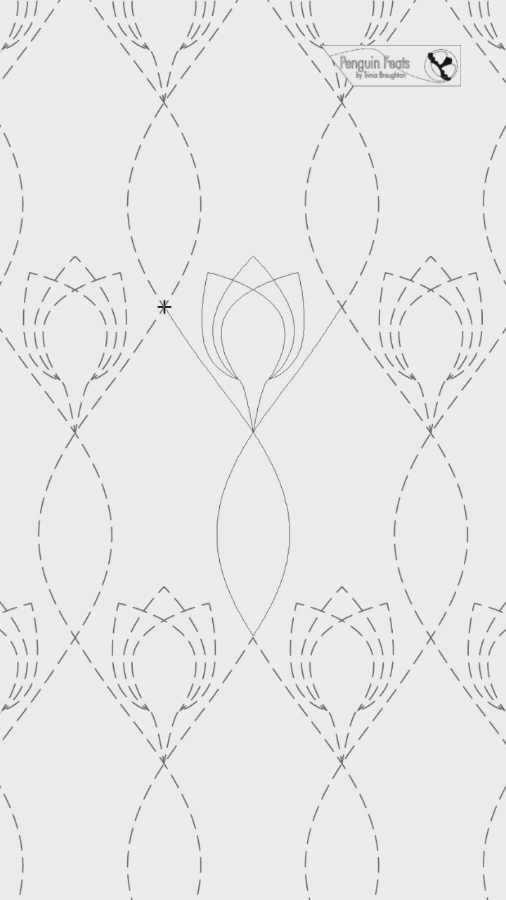 animated stitching of Tulip Vine design