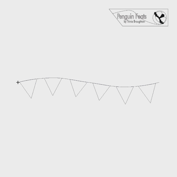 Bunting Digital Quilting Design