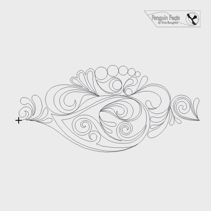 Drop Wave Digital Quilting Design